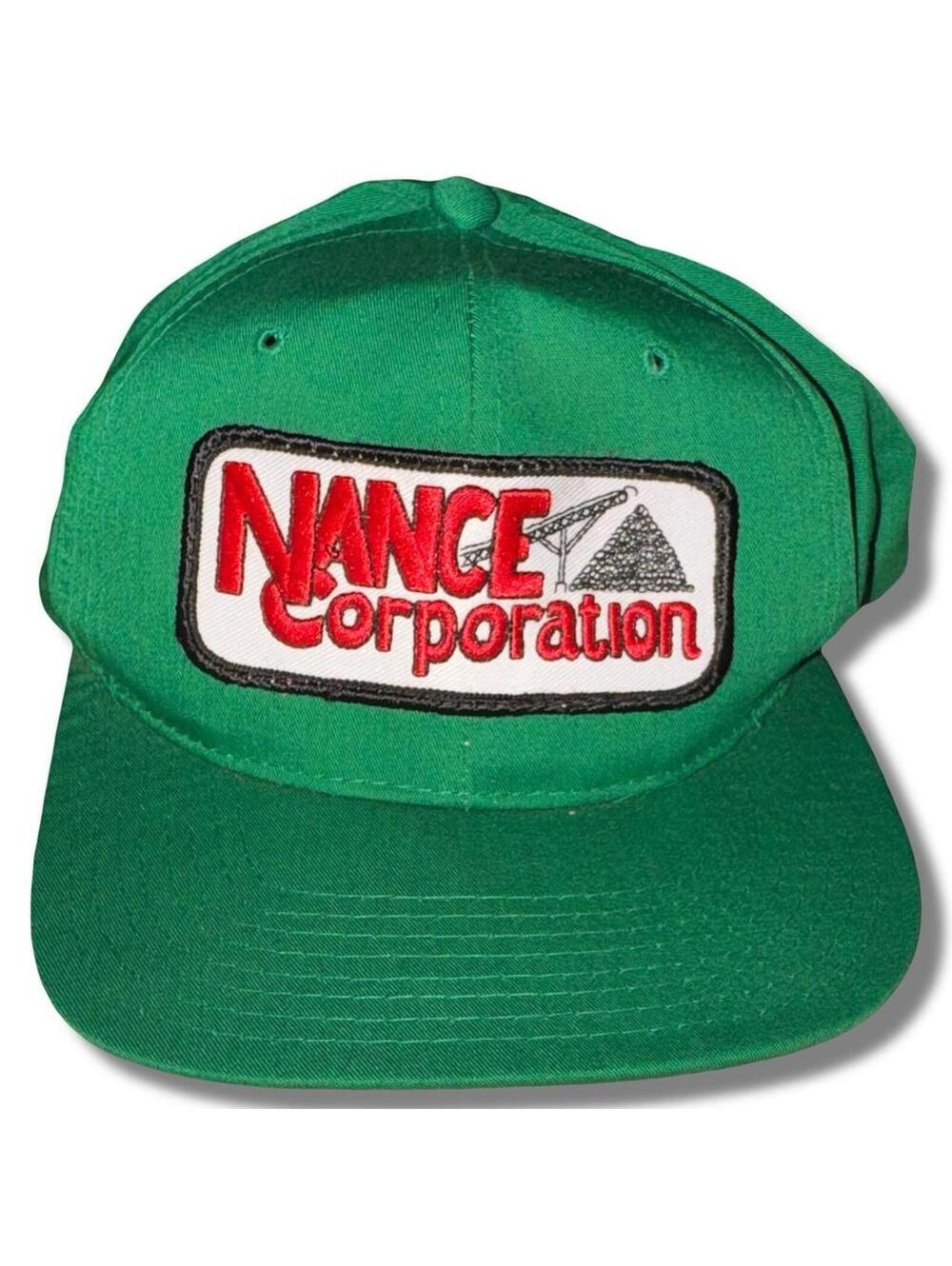 Vintage 80s Nance Corporation green snapback cap / patch hat - Richmond, VA